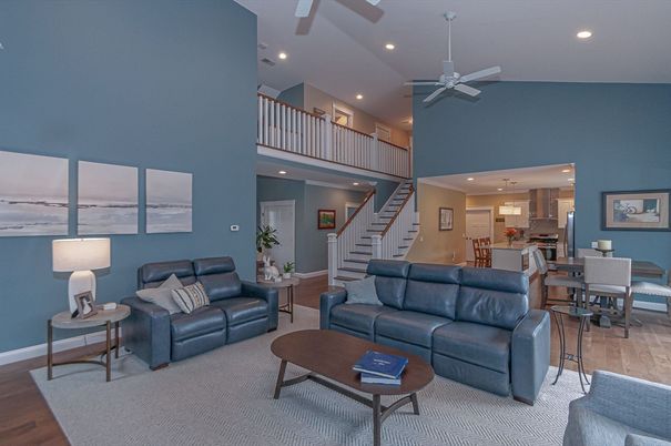 Dining room, Interior, Kitchen, Living room, Pendant Lights, Recessed Lighting, Wood Texture Flooring