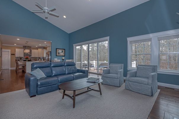 Interior, Kitchen, Living room, Pendant Lights, Recessed Lighting, Wood Texture Flooring