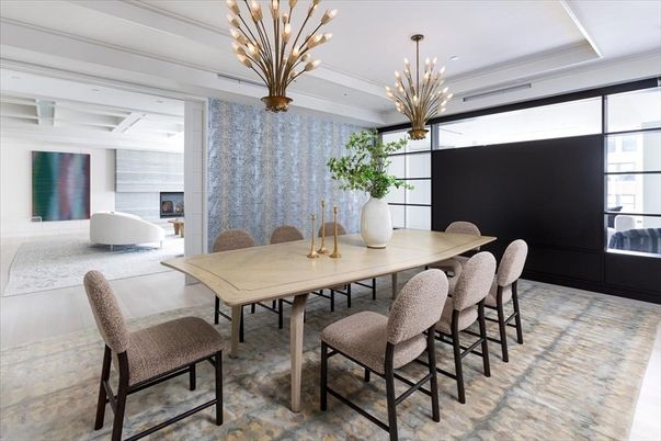 Dining room, Fireplace, Interior, Living room, Pendant Lights, Recessed Lighting