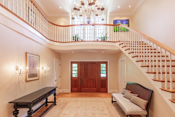 Chandelier, Interior, Recessed Lighting, Wood Texture Flooring