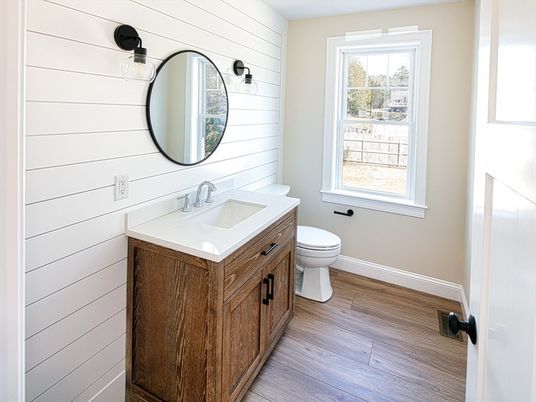 Bathroom, Interior, Wood Texture Flooring