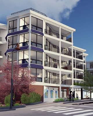 Exterior, Facade, Condo Building