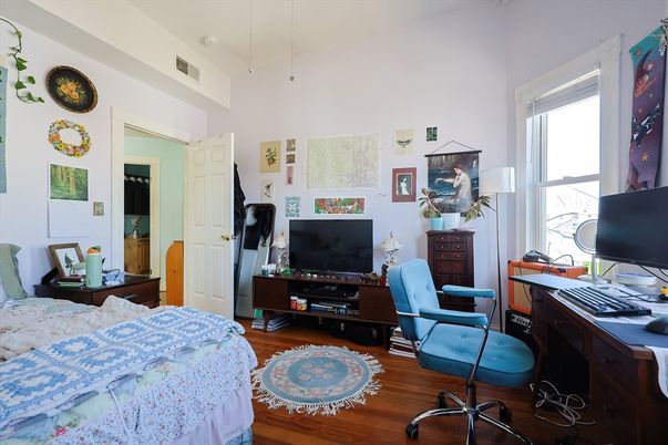 Bedroom, Home Office, Interior, Wood Texture Flooring