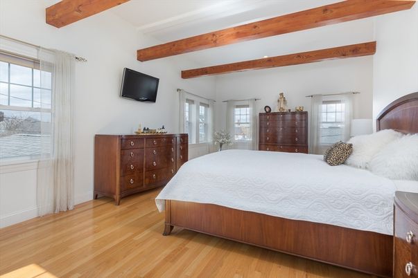 Bedroom, Interior, Wooden Beams, Wood Texture Flooring