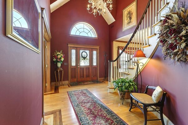 Chandelier, Interior, Wood Texture Flooring