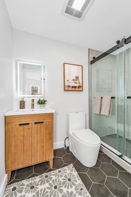 Bathroom, Glass Shower, Interior