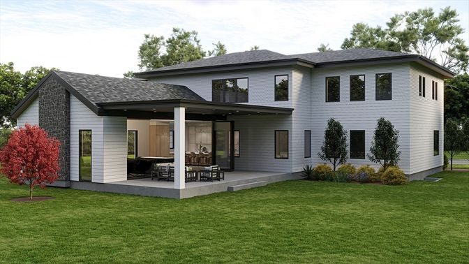 Backyard, Exterior, Facade, Farmhouse