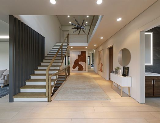 Interior, Recessed Lighting, Wood Texture Flooring