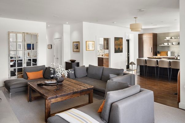 Dining room, Interior, Kitchen, Living room, Pendant Lights, Recessed Lighting, Wood Texture Flooring