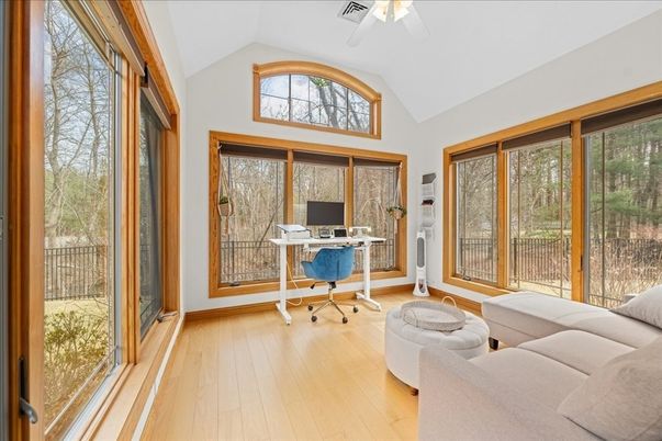 Home Office, Interior, Wood Texture Flooring