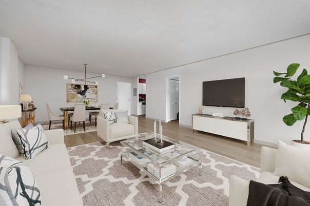 Dining room, Interior, Living room, Pendant Lights, Wood Texture Flooring