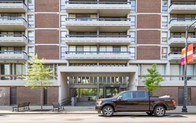 Exterior, Facade, Brick Facade, Condo Building