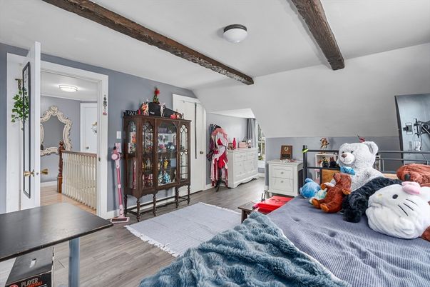 Bedroom, Interior, Wooden Beams, Wood Texture Flooring