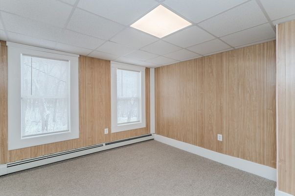 Empty room, Interior, Recessed Lighting, Wooden Walls