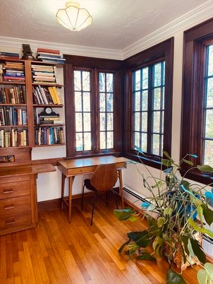 Home Office, Interior, Wood Texture Flooring