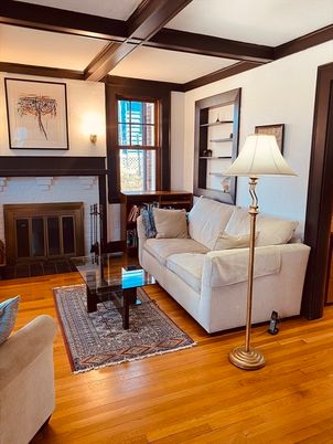 Fireplace, Interior, Living room, Wooden Beams, Wood Texture Flooring