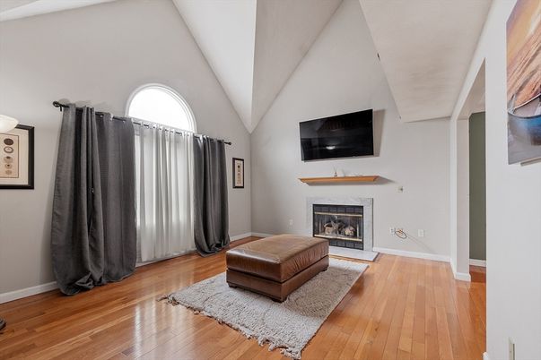 Fireplace, Interior, Wood Texture Flooring