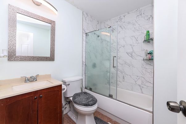 Bathroom, Glass Shower, Interior, Marble Walls