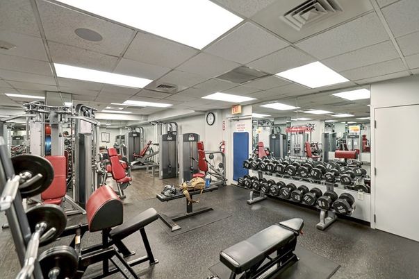 Fitness Equipment, Gym, Interior, Recessed Lighting
