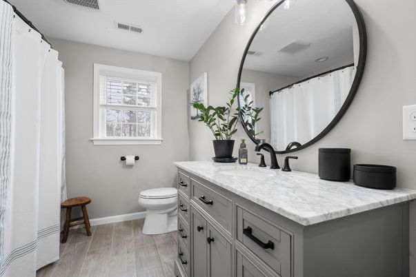 Bathroom, Interior, Wood Texture Flooring
