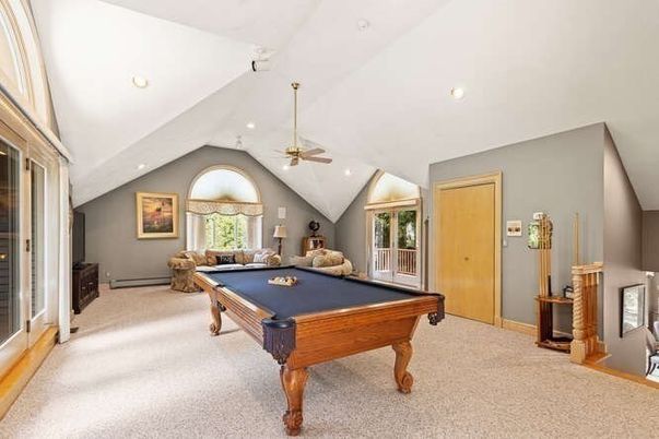Billiard Table, Game Room, Interior, Recessed Lighting