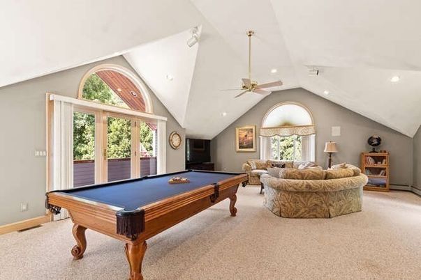 Billiard Table, Game Room, Interior, Living room, Recessed Lighting