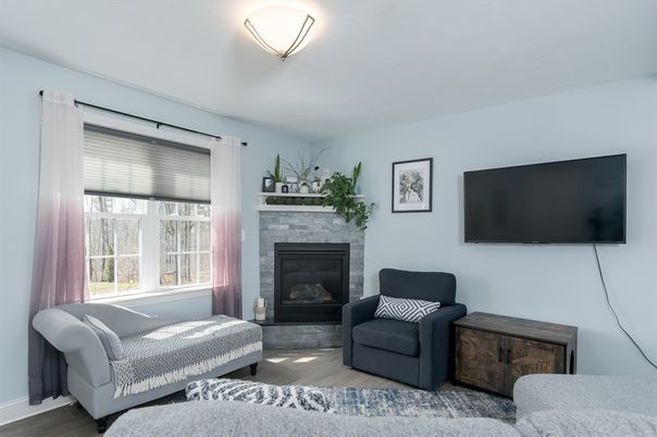 Fireplace, Interior, Living room, Wood Texture Flooring