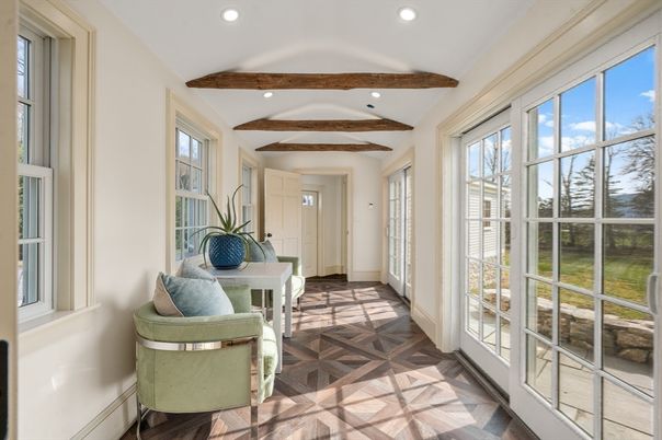 Interior, Recessed Lighting, Wooden Beams, Wood Texture Flooring