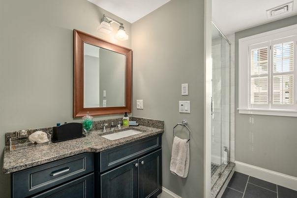 Bathroom, Dual Sink Vanities, Glass Shower, Interior