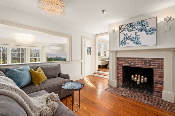 Chandelier, Fireplace, Interior, Living room, Wood Texture Flooring