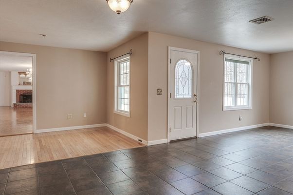 Empty room, Fireplace, Interior, Wood Texture Flooring
