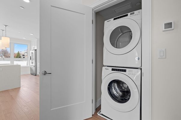 Interior, Pendant Lights, Recessed Lighting, Utility Closets, Washer, Wood Texture Flooring