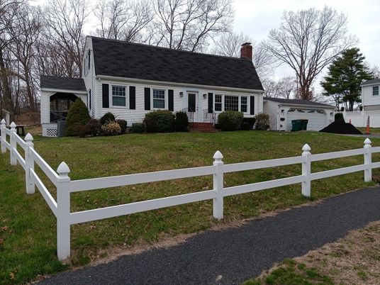 Attached, Backyard, Detached Garage, Exterior, Facade, Cape Cod