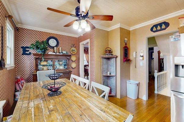 Dining room, Interior, Wood Texture Flooring