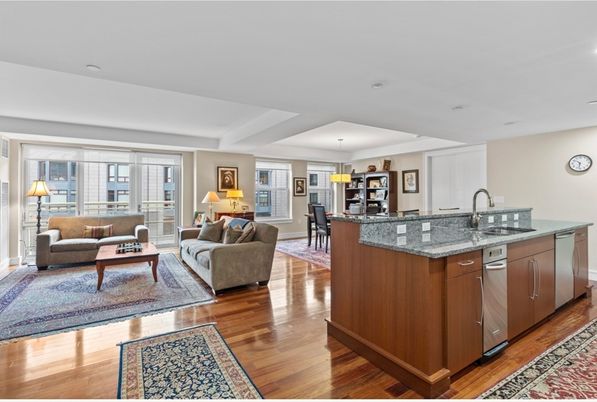 Dining room, Interior, Kitchen, Living room, Pendant Lights, Recessed Lighting, Wood Texture Flooring
