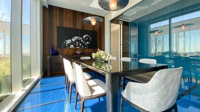 Dining room, Interior, Pendant Lights