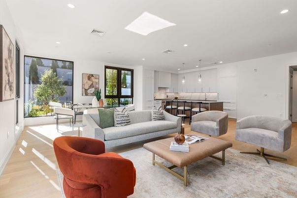 Dining room, Interior, Kitchen, Living room, Pendant Lights, Recessed Lighting, Wood Texture Flooring