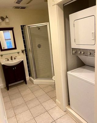 Bathroom, Glass Shower, Interior, Utility Closets, Washer