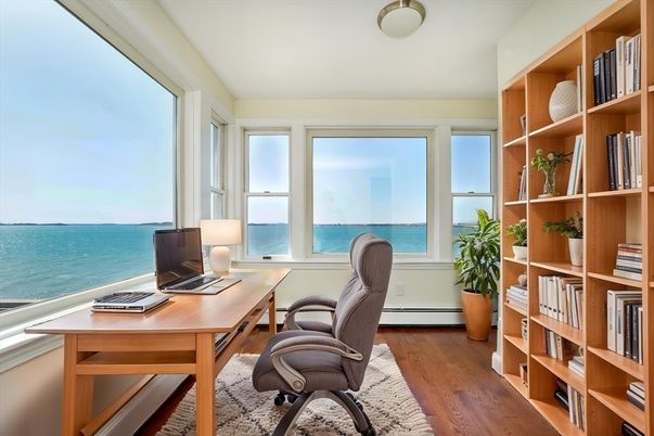 Home Office, Interior, Water, Wood Texture Flooring