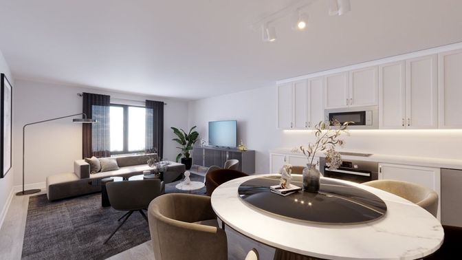 Interior, Living room, Recessed Lighting