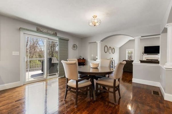 Dining room, Interior, Wood Texture Flooring