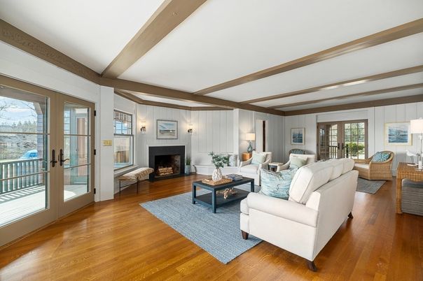 Fireplace, Interior, Living room, Wooden Beams, Wood Texture Flooring