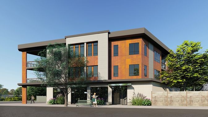Exterior, Facade, Modern