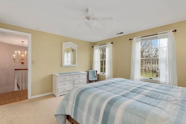 Bedroom, Chandelier, Interior