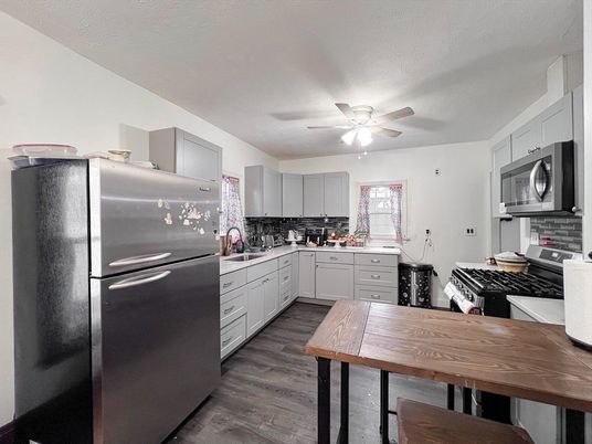 Interior, Kitchen, Wood Texture Flooring