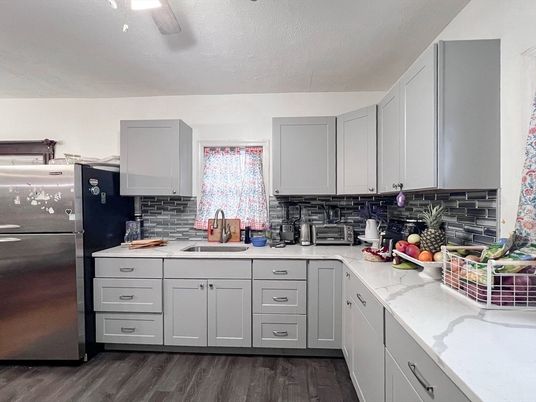 Interior, Kitchen, Wood Texture Flooring