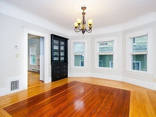 Chandelier, Empty room, Interior, Wood Texture Flooring