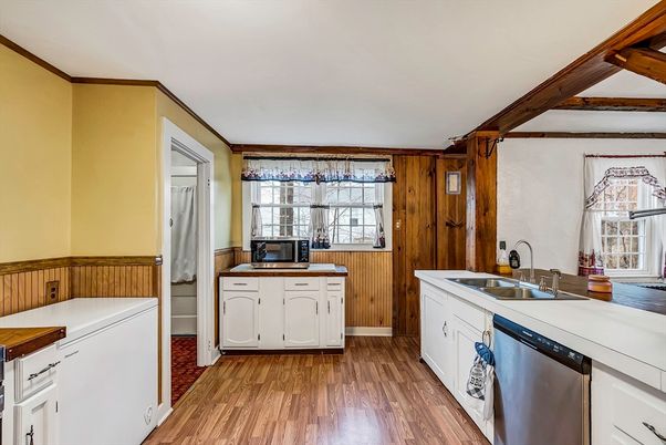 Interior, Kitchen, Wood Texture Flooring