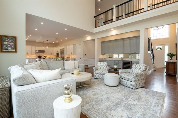 Interior, Kitchen, Living room, Pendant Lights, Recessed Lighting, Wood Texture Flooring