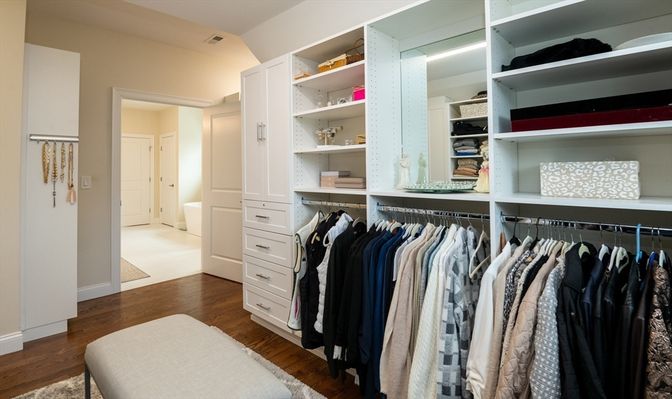 Interior, Recessed Lighting, Walk-in Closets, Wood Texture Flooring